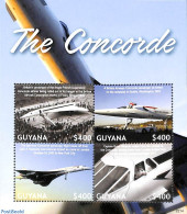 Guyana 2022 The Concorde 4v M/s, Mint NH, Transport - Concorde - Aircraft & Aviation - Concorde