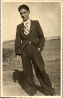 CP Carte Photo D'époque Photographie Vintage Jeune Homme Mode Costume  - Zonder Classificatie