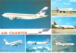 Transports > Aviation  Carte Publicitaire Air Charter CPM - Autres & Non Classés