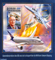 Central Africa 2016 William Edward Boeing S/s, Mint NH, Transport - Aircraft & Aviation - Aviones