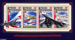 Central Africa 2016 Concorde 4v M/s, Mint NH, Transport - Concorde - Aircraft & Aviation - Concorde