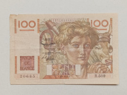 100 Franchi 1953 Quarta Repubblica Non Certificato - 100 F 1945-1954 ''Jeune Paysan''