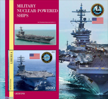 Liberia 2023 Military Nuclear Powered Ships, Mint NH, Transport - Aircraft & Aviation - Ships And Boats - Airplanes