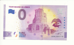 Billet Touristique 0 Euro - TOUR MAGNE DE NIMES - UEHL - 2021-2 - N° 178 - Autres & Non Classés