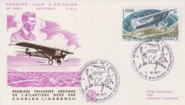 Enveloppe   FDC  FRANCE   SALON  De  L' AERONAUTIQUE  ET  DE  L' ESPACE     LE  BOURGET    1977 - 1970-1979