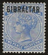Gibraltar   .   SG   4  (2 Scans)  .  1886   .  Crown  CA     .   *     .    Mint Hinged - Gibraltar