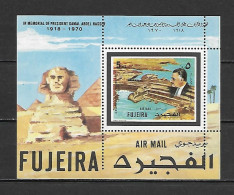Fujeira 1970 In Memorial Of President Abdel Nasser MS MNH - Fudschaira