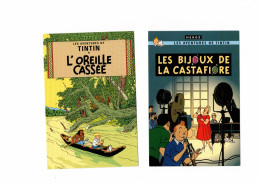 2 CP AVENTURES DE TINTIN LES BIJOUX DE LA CASTAFIORE L OREILLE CASSEE - Hergé