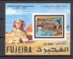 Fujeira 1970 In Memorial Of President Abdel Nasser IMPERFORATE MS MNH - Fujeira