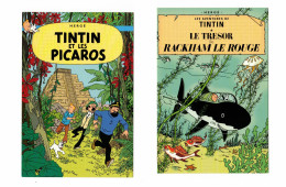 2 CP AVENTURES DE TINTIN LE TRESOR DE RACKHAM LE ROUGE ET LES PICAROS - Hergé