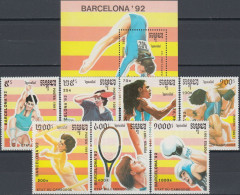 Cambodia 1991 - Olympic Games Barcelona 92 Mnh** - Estate 1992: Barcellona