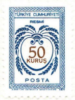 1971 - TURQUIA - SELLO DE SERVICIO - YVERT 118 - Usados