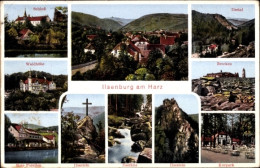 CPA Ilsenburg Im Harz, Waldhöhe, Schloss, Brocken, Kurpark, Ilsestein, Hotel Forellen - Autres & Non Classés