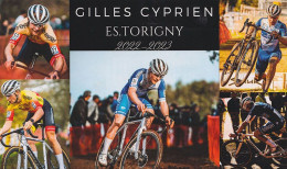 Cyclisme , CARTE GILLES CYPRIEN 2022 - 2023 (format 20 X 12) - Cyclisme