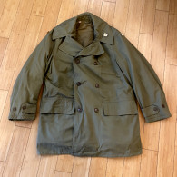 WW2 US Army 3ème Modèle Mackinaw Jeep Coat Jacket 38 Avec étiquette De Coupe Et Informations Vétérinaires - Uniforms