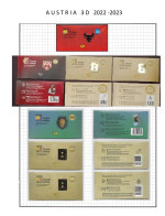 AUSTRIA 2022-2023 , Crypto Stamp , 3 Issues  ( BULL , Bear , Lion) ,  UNUSUAL - Unused Stamps