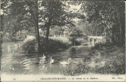 CHALONS SUR MARNE , Le Canal Et Le Siphon , 1915 + Cachet " TRESORS ET POSTES " 5 " , µ - Châlons-sur-Marne