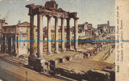 R150045 Rome. Ruins Of The Roman Forum Seen From The Tabulario With Saturns Temp - Monde