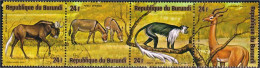 Burundi 24f Gnou Wildebeast Ane Donkey Columbus ( A30 258) - Autres & Non Classés