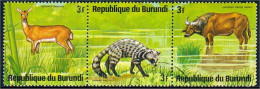 Burundi 3f Antelopes Gazelles Antilopes Buffalo Buffle Civet Civette ( A30 219) - Andere & Zonder Classificatie