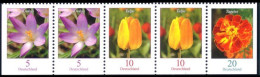 Germany Strip 5 Flowers Bande 5 Fleurs Tulipe Tagète Crocus MNH ** Neuf SC ( A30 202) - Other & Unclassified