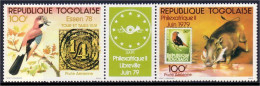 Togo Expos Philateliques Se-tenant MNH ** Neuf SC ( A30 54) - Briefmarken Auf Briefmarken