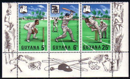 Guyana Cricket Bottom Of Page With Selvedge MNH ** Neuf SC ( A30 19) - Cricket