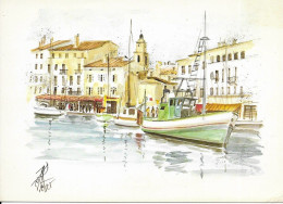 83 Var Saint Tropez Aquarelle De Michel Pelletier 02 - Saint-Tropez