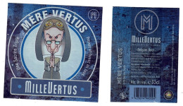 Etiquette Bière Mère Vertus 33 Cl Brasserie Millevertus, Tintigny Bier Etiket Beer Label - Bière