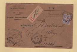 Maroc - Casablanca Militaire - 1913 - Recommande - Etat Major - Bureau Topographique - Type Mouchon - Briefe U. Dokumente
