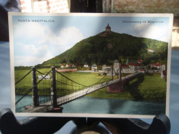 Cpa Couleur Porta Westfalica Wittekindsberg Mit Hängebrücke. Non écrite. - Porta Westfalica