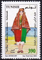 Timbre-poste Neuf** - Costumes Traditionnels Tarf-Ras Costume Des Cérémonies Kerkennah - N° 1538 (Yvert) - Tunisie 2005 - Tunisie (1956-...)