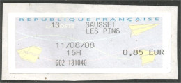 France Distributeur LISA Avion Papier SAUSSET LES PINS ( A36 54) - Autres & Non Classés