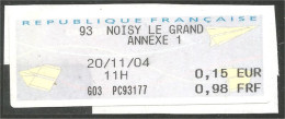 France Distributeur LISA Avion Papier NOISY LE GRAND ( A36 53) - Otros & Sin Clasificación