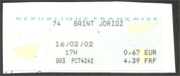 France Distributeur LISA Avion Papier SAINT JORIOZ ( A36 51) - Andere & Zonder Classificatie