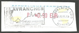 France ERREUR Distributeur LISA Rouge Avion Papier AVRANCHE CDIS Sans S ( A36 34) - Andere & Zonder Classificatie