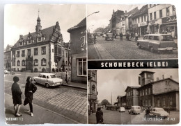 Schönebeck, Bahnhof, Salzer Strasse, Rathaus, Autos, 1969 - Schönebeck (Elbe)
