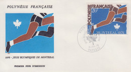 Enveloppe  FDC  1er  Jour   POLYNESIE    Jeux  Olympiques   MONTREAL   1976 - FDC