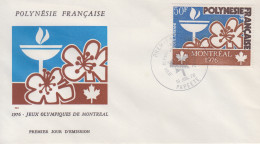 Enveloppe  FDC  1er  Jour   POLYNESIE    Jeux  Olympiques   MONTREAL   1976 - Summer 1976: Montreal