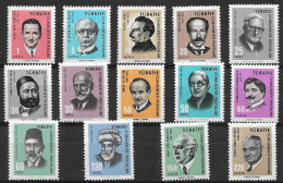 TURKEY 1965-66 Definitives, Turkish Celebrities MNH - Ungebraucht