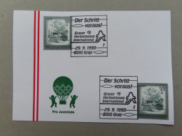 Österreich Pro Juventute - Mit Sonderstempel 29. 9. 1990 Graz, Der Schritt Voraus Grazer Herbstmesse (Nr.1986) - Other & Unclassified