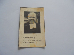 Souvenir Pieux Décès Frère MAUBERT JOSEPH Directeur Institut Sacré Coeur La Roche En Ardenne Religieux - Décès