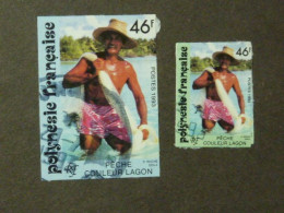 POLYNESIE FRANCAISE, Année 1993, YT N° 426 Et 427 Oblitérés, Pêcheur De Lagon - Used Stamps