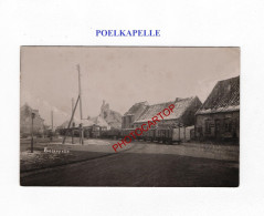 POELKAPELLE-TRAIN-LOCOMOTIVE-CARTE PHOTO Allemande-Guerre-14-18-1WK-BELGIEN-Militaria-FLANDERN- - Langemark-Pölkapelle