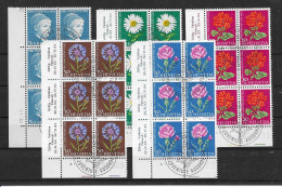 Schweiz 1963 Blumen Mi.Nr. 786/90 Kpl. 6er Blocksatz Gestempelt - Used Stamps