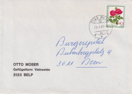 Motiv Brief  "Geflügelfarm Viehweide Moser, Belp"         1983 - Brieven En Documenten