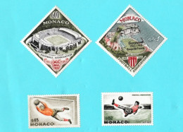 Monaco 4 Timbres Neufs Année 1963 - Football Coupe De France 1962-1963, Wembley Stadium - Neufs