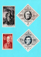 Monaco 4 Timbres Neufs Année 1956 - Washington, Lincoln, Roosvelt Et Eisenhower - Unused Stamps