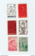 Monaco Lot De 6 Timbres Neufs Saint Vincent De Paul - Saint Jean De La Salle - Cathedrale - Palais - Collections, Lots & Séries