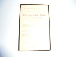 Souvenir Pieux Décès Monsieur Etienne Joseph Louis BRUAUX Curé De Mellet Hymiée 1827 Mellet 1900  Châtelet Forchies - Obituary Notices